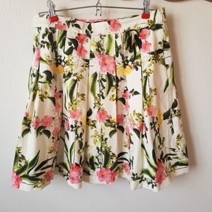 NWT Talbots Floral Trellis Pleated Skirt Petite